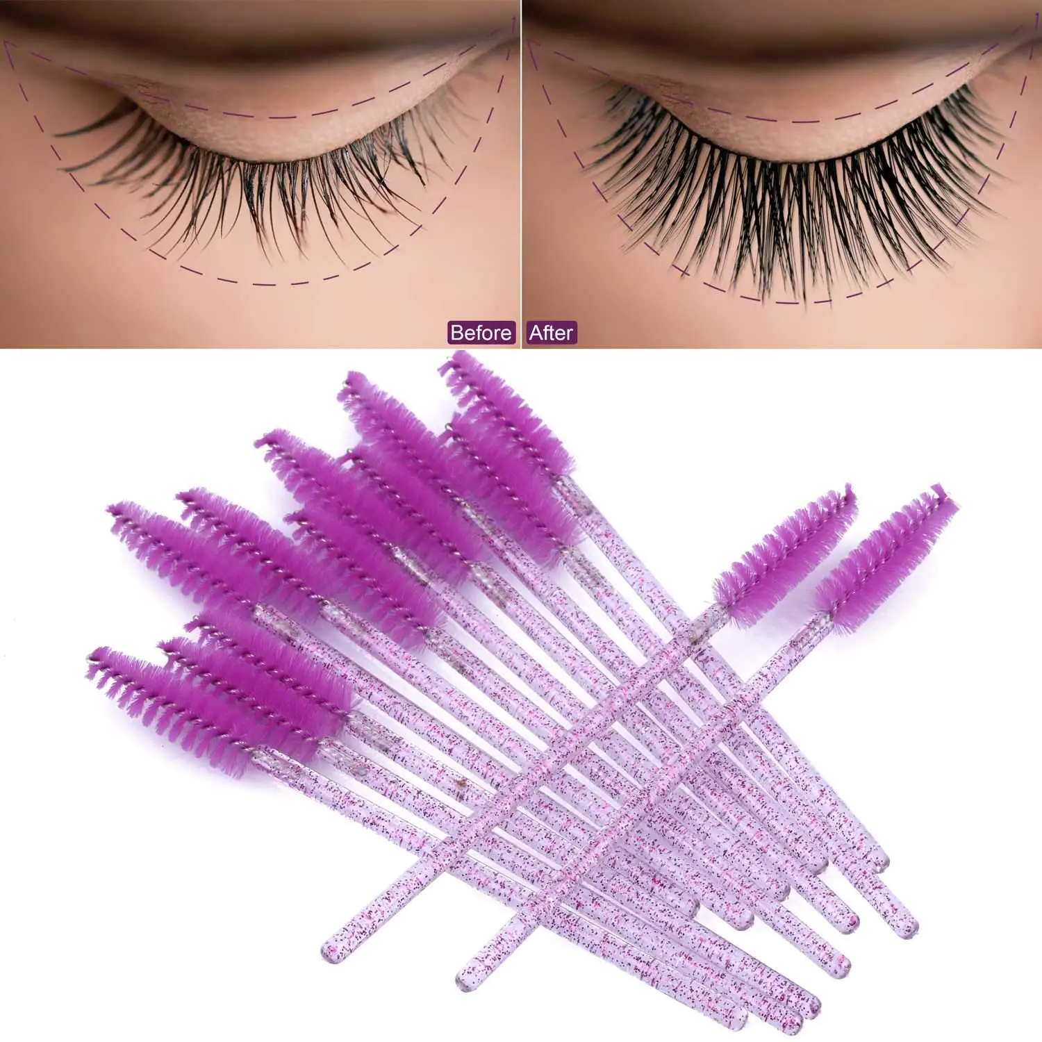 100/1000/2000 قطعة عصي الماسكا - مراجعة Eyelash Extension Options وسعره