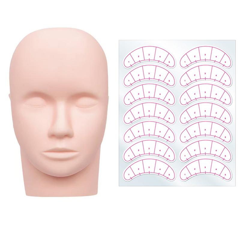 رأس تدريب واحد و10 أوراق ملصقا - مراجعة Lash Mapping Sticker وسعره